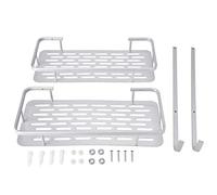 FTVOGUE Support de Rangement pour Salle de Bain, Organisateur Mural en Aluminium avec Double Couche pour Un Rangement Propre et Bien rangé du Sèche-Cheveux, Solution Permettant d'économiser de