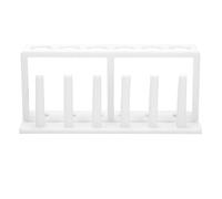 FTVOGUE Support de tubes à essai blanc 6x6 emplacements 25mm diamètre | Râtelier de laboratoire en plastique robuste, accès facile, identification rapide, structure grille légère