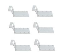 FTVOGUE Supports de Montage de Poteau en T en Fer 3 Pouces, 6 Pièces, Supports de Clôture de Boîte aux Lettres pour équipement de Jardinage, Panneaux et Volières, plaqué Zinc Robuste