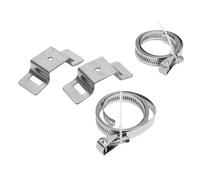 FTVOGUE Supports de Montage pour Panneaux, Support de Montage sur Poteau Réglable, Matériel de Signalisation Routière Robuste en Acier Inoxydable avec Pinces pour Poteaux, pour