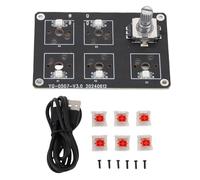 FTVOGUE Switch Mécanique Clavier Programmable 5 Touches Macro Keypad RVB Light USB Cable 3D Imprimante
