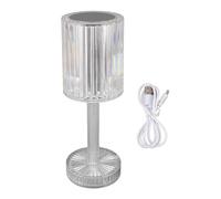 FTVOGUE Table à Cristaux Réglable Lampe Tactile Contrôle étape sans étape de luminosité Portable pour les Fêtes pour Dîner de Voyage Camping