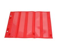 FTVOGUE Tableau de Poche Magnétique, 5 Rangées de Poches Transparentes pour les équations Mathématiques du Vocabulaire, avec Aimants Intégrés et Attaches à Boucles à Crochets, pour (rouge)