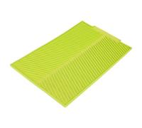 FTVOGUE Tapis de Vidange en Silicone, Tapis de Séchage de la Vaisselle avec Conception de Crête pour le Stockage du Réfrigérateur et du Congélateur, Cadeau de Pendaison de Crémail (GREEN)
