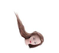 FTVOGUE Tête de Mannequin Moelleuse pour la Coupe et le Coiffage des Cheveux, Tête d'entraînement de 25,6 Pouces avec Cheveux pour étudiants et Enseignants en beauté