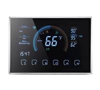 FTVOGUE Thermostat Intelligent BHP 8000L Écran Tactile Couleur LCD Programmable Certifié Energy Star avec Convertisseur de Fil C pour Pompes à Chaleur à Source d'air et à Source (Black)