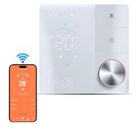 FTVOGUE Thermostat Intelligent pour le Chauffage au Sol du Film, AI Smart Learning Energy Saving et Eco Friendly, Easy Installer Thermostat avec Télécommande (WHITE)