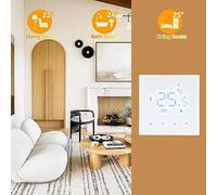 FTVOGUE Thermostat Intelligent WiFi HY610, écran Tactile LCD, Contrôleur de Chauffage Programmable avec Contrôle par Application pour la Maison et Le Bureau (Chaudière à gaz avec WiFi)
