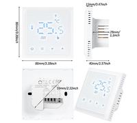 FTVOGUE Thermostat Intelligent WiFi HY610, écran Tactile LCD, Contrôleur de Chauffage Programmable avec Contrôle par Application pour la Maison et Le Bureau (Chauffage de l'eau avec WiFi)