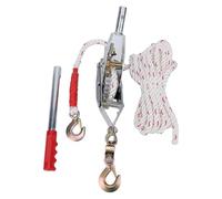FTVOGUE Tire-Câble à Cliquet Manuel 1,5 Tonne 3307 Lb, Treuil de Halage avec Crochets à Verrouillage Double, Câble en Acier pour Levage, Traction et Remorquage (1,5T*15mètres)