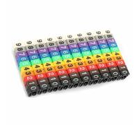 FTVOGUE Tube Numérique à 2 Boîtes, Marqueur de Câble en Plastique coloré pour Câbles de 3 à 4 Mm de Diamètre, adapté à l'étiquetage Industriel et à une Utilisation de Bureau