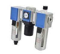 FTVOGUE Unité Combinée de Séparateur d' d'eau de Lubrificateur de Régulateur de Pression de Filtre de Débit de Compresseur 'air, Système de Filtration en Alliage 'aluminium pour Outils (GC300-15)