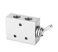 FTVOGUE Vanne à Interrupteur à Bascule, Interrupteur à Bouton Pneumatique à 5 Voies en Alliage d'aluminium, Léger et Compact pour les Applications Aériennes Industrielles