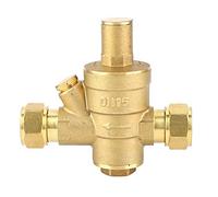 FTVOGUE Vanne de Réduction de Pression d'eau en Laiton, Vanne de Régulation de Réduction de Pression DN15 1 2 Réglable PN1.6 pour Purificateur d'eau de Robinet, Chauffage Solaire et Chauffage à Gaz