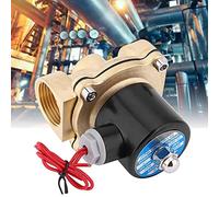 FTVOGUE Vanne électromagnétique, électrovanne en Laiton, Conception Normalement Fermée pour Eau, et Air, 1 Po BSPP, Tension Nominale AC220 DC24V, Idéale pour les Applications Domestiques (2W-250-25