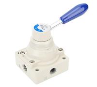 FTVOGUE Vanne Pneumatique 4HV210-08, Vanne d'air Rotative Manuelle 4 Voies 2 Positions avec Port PT1/4" pour Contrôle de Cylindre Industriel et Systèmes de Vide