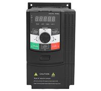 FTVOGUE Variateur de Fréquence à Contrôle Vectoriel, triphasé 380V 2.2KW | Onduleur VFD pour moteurs triphasés, rapport de vitesse en boucle ouverte 1:200, freinage par flux magnétique,