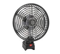 FTVOGUE Ventilateur de Chantier sans Fil, Ventilateur de Refroidissement Portable de 8 Pouces 20 W 3500 Tr/min avec Double Sortie USB pour le Camping à Domicile, adapté à la Batterie