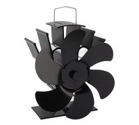 FTVOGUE Ventilateur de Poêle à Bois, 6 Pales Alimentées par la Chaleur, Ventilateur de Cheminée en Alliage d'aluminium pour un Flux d'air Efficace dans les Poêles à Bois et les Brûleurs à Granulés