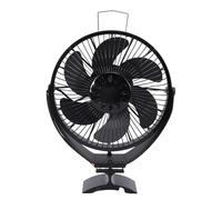 FTVOGUE Ventilateur de Poêle à Bois alimenté par la Chaleur Ventilateur de Cheminée Thermoélectrique avec Couvercle de Protection en Alliage D'aluminium pour Poêles à Bois Cheminé