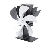 FTVOGUE Ventilateur de Poêle à Bois, Alliage d'aluminium, Ventilateur de Cheminée à 3 Pales alimenté par la Chaleur avec Thermomètre pour une Circulation d'air Efficace, Idéal pour les Poêles à