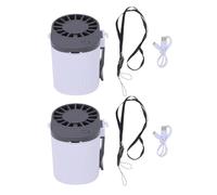 FTVOGUE Ventilateur de Taille Portable 2 PCS avec Flux D'air à 360°, 3 Vitesses