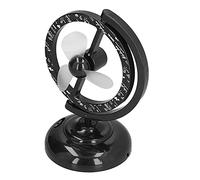 FTVOGUE Ventilateur USB Mini Noir, Rotation à 90°, Vent Fort, Alimentation de Secours, pour Bureau Maison Table Salle de Bain