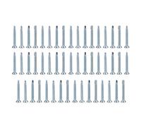 FTVOGUE Vis Autoperceuses à Tête Plate M4.2, 50 Pièces, Vis Autotaraudeuses à Tête Plate en Métal pour la Fixation des Carreaux en Acier coloré (M4.2 * 19 (50 pièces))