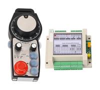 FTVOGUE Volant CNC sans Fil 6 Axes Générateur d'impulsions Manuel avec Conception Anti-interférence pour Tours CNC Fraiseuses, Boîtier en Alliage d'aluminium, Encodeur 100PPR, Télécommande 60 M