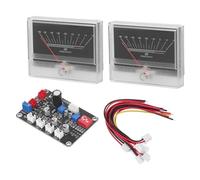 FTVOGUE VU-mètre, Indicateur de Niveau Audio avec Rétroéclairage Réglable et Pointeur, 2 Pièces VU-mètre et Kit de Carte de Pilote pour la Conversion Audio de Voiture, Maison et