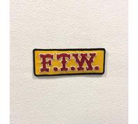 FTW Écusson brodé thermocollant ou à coudre Jaune