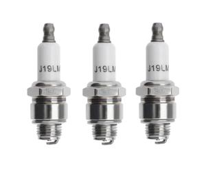 FTXanty 3 Pièces Bougie d'allumage Rj19Lm BR2LM 4 Temps Bougies d'allumage de Tondeuse à Gazon -Acier inoxydable