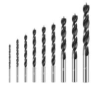 FTXanty Forets Hélicoïdaux Bois Set 9 pcs Forets à Bois 3-12 mm Forets HSS pour Bois Contreplaqué Plastique Forets à Bois Hélicoïdaux pour Perceuse-visseuse Perceuse à Main électrique