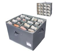 FTYEBDNC Boîte de Stockage de Chaussures Pour Placard S'Adapte À 16 Paires de Chaussures, Récipients Pliables D'Organisateur de Chaussures Avec Couvercle Transparent Et Poignées/Gery/2Pcs