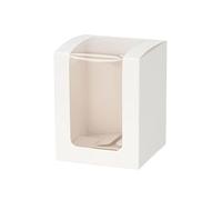 FTYEBDNC Box Boxes 25Pcs Mini Paper Boxes with Window, Cardboard Sweet Box for Xmas Wtreat Party Favor Valentine's Day/White/8 X 8 X 10Cm