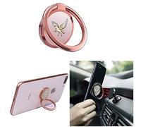 FTYSXP Support Anneau Téléphone Métal Support de Bague Rotation 360° Portable pour Smartphone et tablettes(Rose)