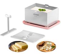 FTYSXP Tofu Presse à Tofu en Acier Inoxydable 304 pour accélérer l'élimination de l'eau de la Soie en 10-30 Minutes pour Tofu Solide ou Extra Ferme Pressage du Fromage et du Jambon (16 * 16 * 12cm)