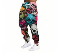 Ftzoiiym Pantalon de course à pied pour homme Motif crâne 3D, 9, XL