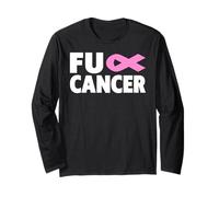 Fu Cancer T Shirt - Fu Cancer Fuck Breast Cancer Awareness Manche Longue