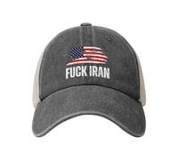 Fu-CK Iran Hats God Bless American Mesh Denim Cap