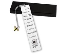 fuakUip Cadeau Maitresse D'école,Cadeau Maitresse,Cadeau Noel Maitresse,Cadeau Maitresse D'école Fin D'année,Marque Page Merci Maitresse,Cadeaux Maitre D'école,Idee Cadeau Maitresse D'école