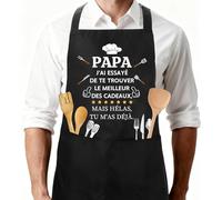 fuakUip Cadeau Papa,Cadeau Noel Papa,Idee Cadeaux Fete Des Peres,Homme Fete Des Peres Anniversaire Saint Valentin Paques Remerciements Original Cadeaux Idee,Pere Tablier Avec Une Poche