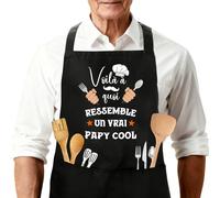 fuakUip Cadeau Papi,Cadeau Grand Pere Noel,Papy Tablier,Cadeaux Fete Des Grand Pere,Papi Tablier,Papy Anniversaire Saint Valentin Paques Merci Retraite Remerciements Original Cadeaux Idee