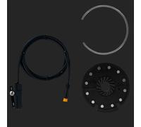 FUANA 12 capteurs magnétiques PAS pour vélo électrique, conception fendue à installation rapide pour KT-D12L, support de manivelle pour gauche, noir