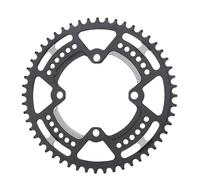 FUANA 44-52T Plateau de pédalier pour pédalier 104BCD 8/9/10/11 vitesses en alliage d'aluminium avec trou de clou non rainuré Noir