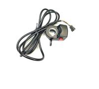 FUANA Accélérateur de pouce pour vélo électrique et scooter 24 V-48 V, interface SM 6 broches avec indicateur de batterie à 3 LED, interrupteur de verrouillage rouge, convient pour kit de réparation