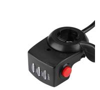 FUANA Accélérateur de pouce pour vélo électrique et scooter électrique 24 V-48 V, interface SM 6 broches avec indicateur de batterie LED, interrupteur rouge autobloquant, convient pour kit de