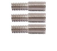 FUANA Adaptateur à vis à double extrémité 7 mm à 6 mm pour filetage 1/4-20 et 5/16-24, connecteur de conversion en acier inoxydable, kit de réparation de vélo 3/6/12 pièces