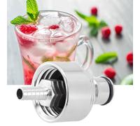 FUANA Adaptateur de remplissage de bouteille à pression de gazéification pour vin, bière, coca pepsi, sprite, joint gonflable en acier inoxydable, 6 cm