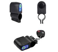 FUANA Alarme sans fil pour vélo avec télécommande 110 dB avec capteur de vibrations antivol pour une installation facile sur les vélos, noir